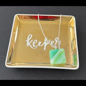 Fused Glass Pendant in lovely sea glass colors 💚💙🌊